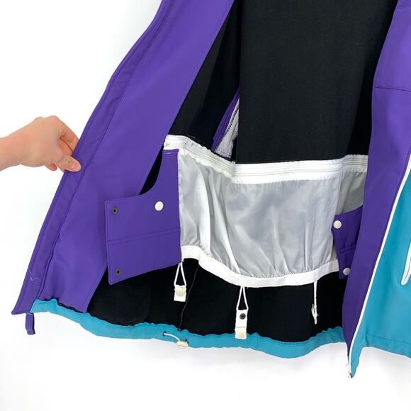 NEFF Daily Softshell Jacket Teal Blue Purple M - Picture 8 of 15